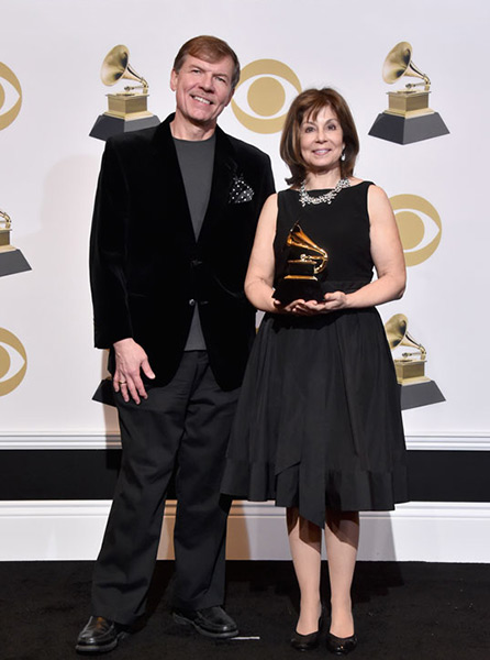 JoAnn with composer Ken Fuchs at the GRAMMY Awards in 2019