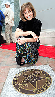 JoAnn at her Star on the Walk of Fame
