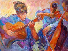 Guitar Rehersal by Gloria Coker